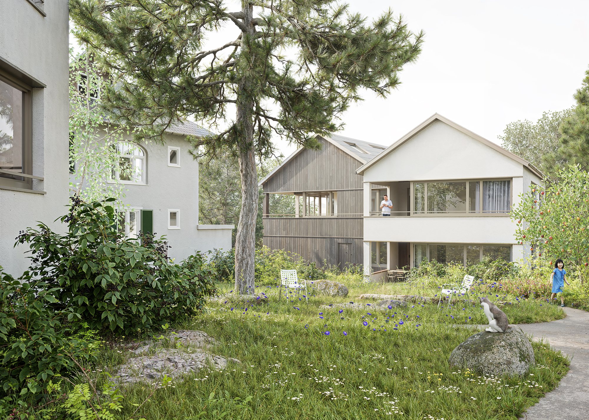 Altendorferstrasse: Visualisierung des Neubaus mit Garten und Baumbestand