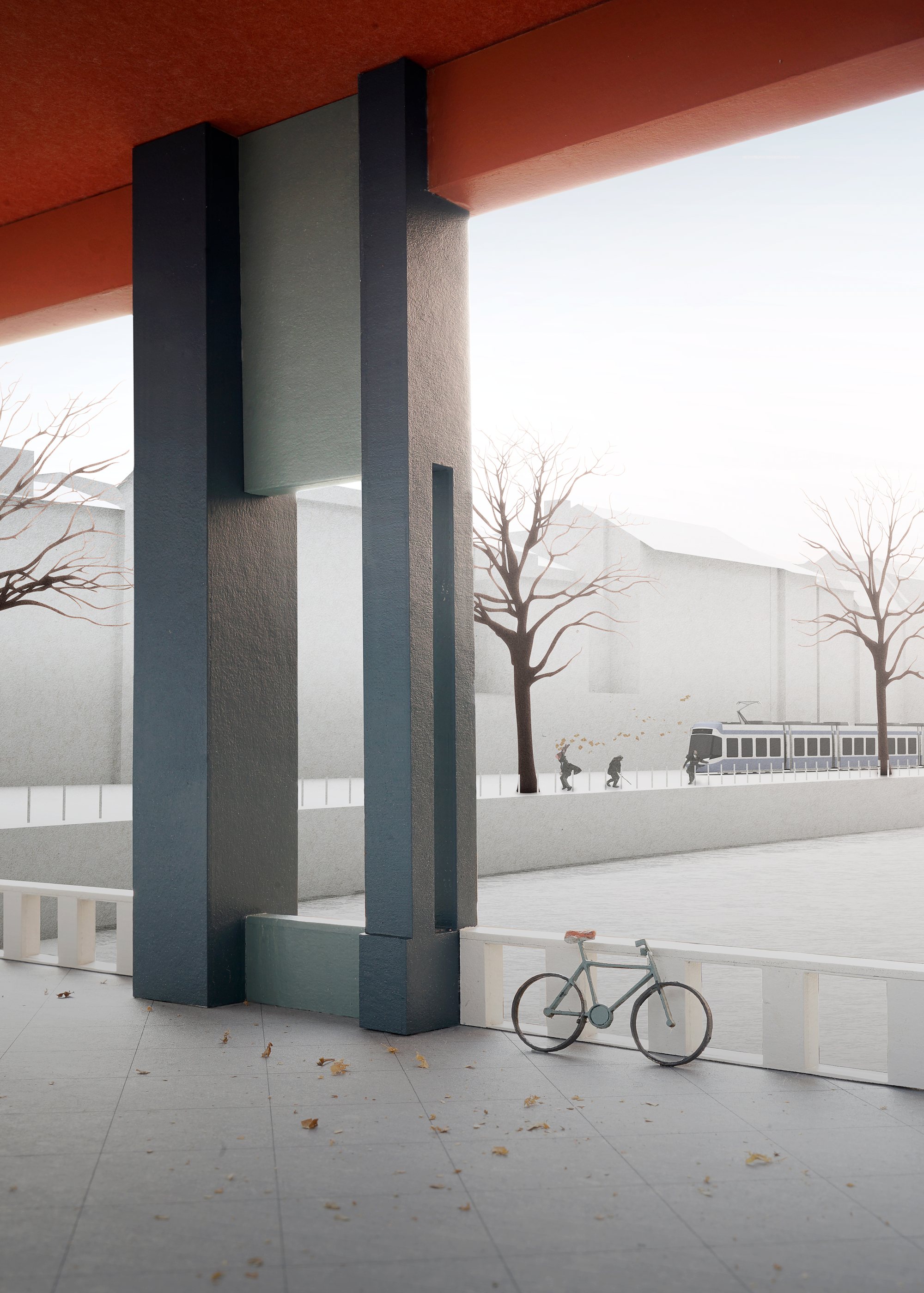 Ponte dei Congressi: Visualisierung der Loggia am Ufer